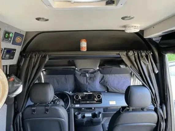 2019+ Sprinter Headliner Shelf with Curtain Rod - Image 2